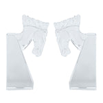 Horse Head Crystal Bookends Set of 2 (Transparent)