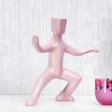 Nilkamal Man Standing With Bent Knee Dolomite Showpiece Pink