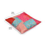 Multi Patch Polyester 12" x 12" Filled Cushion (Multicolor)