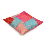 Multi Patch Polyester 12" x 12" Filled Cushion (Multicolor)