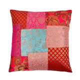 Multi Patch Polyester 16" x 16" Filled Cushion (Multicolor)