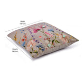 Floral Printed Cotton 16" x 16" Cushion Cover (Multicolor)