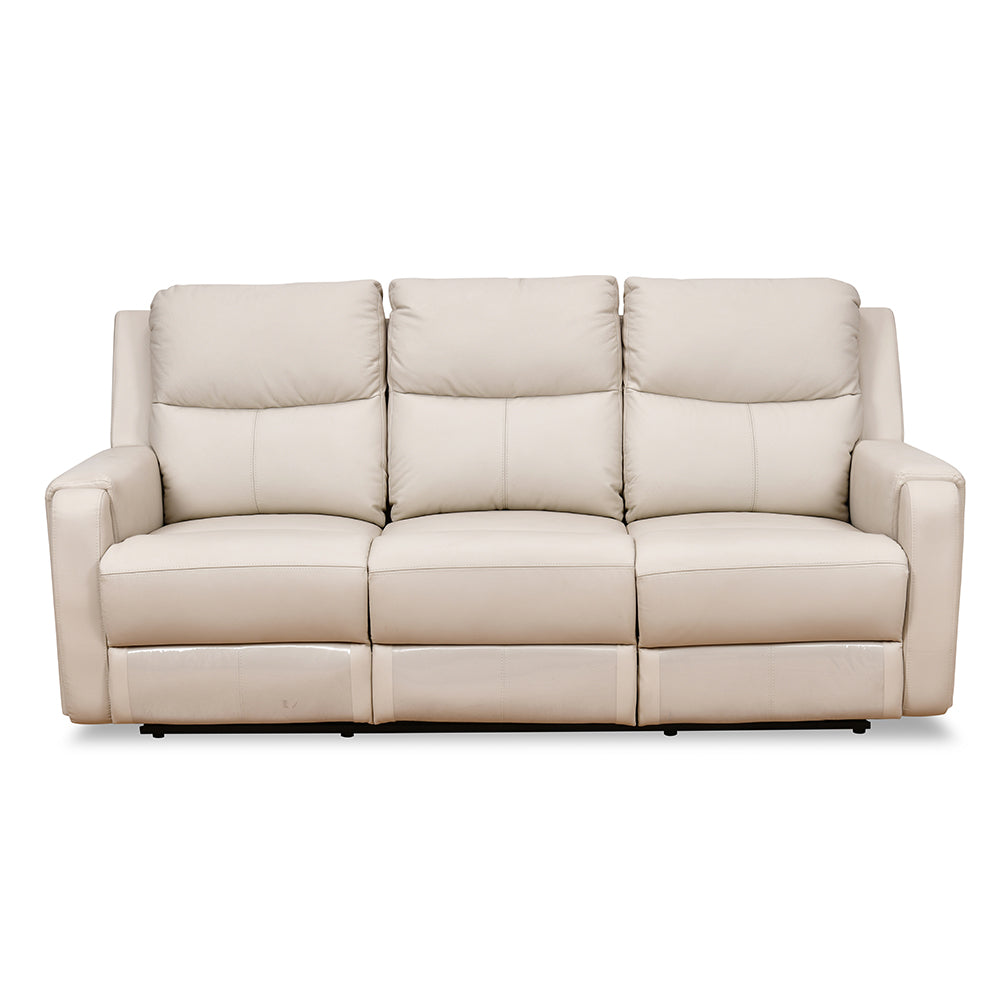 Levon 3 Seater Manual Recliner (Light Beige)