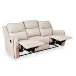 Levon 3 Seater Manual Recliner (Light Beige)