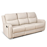 Levon 3 Seater Manual Recliner (Light Beige)