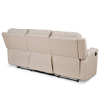 Levon 3 Seater Manual Recliner (Light Beige)