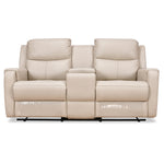 Levon 2 Seater Manual Recliner With Console (Light Beige)