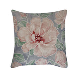 Floral Cotton 16'' x 16'' Cushion Cover (Blue & Peach)