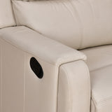 Levon 2 Seater Manual Recliner With Console (Light Beige)