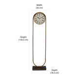 Arch With Base Analog Floor Clock (Gold)