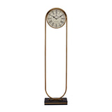 Arch With Base Analog Floor Clock (Gold)