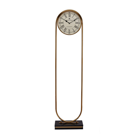 Arch With Base Analog Floor Clock (Gold)