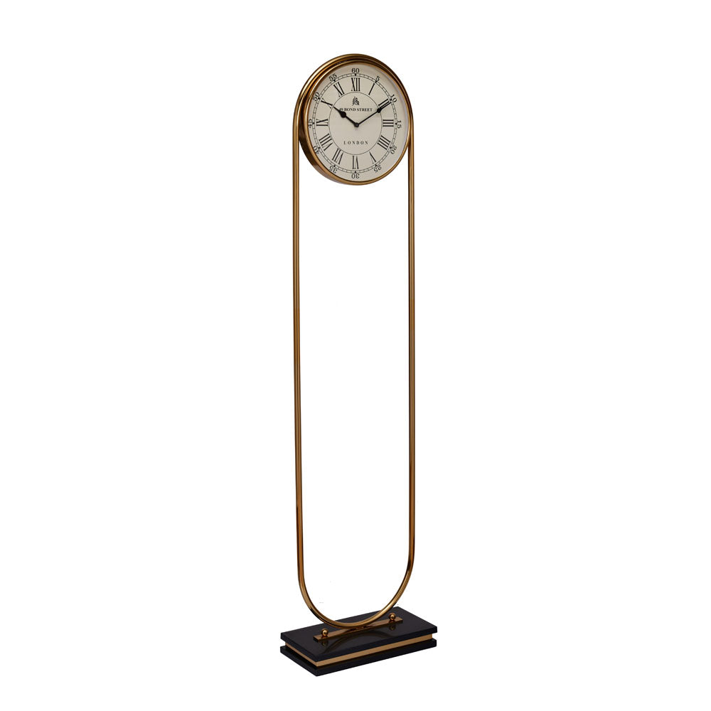 Arch With Base Analog Floor Clock (Gold)