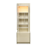 Nix Dresser with Mirror and Sensor LED Light (Beige)