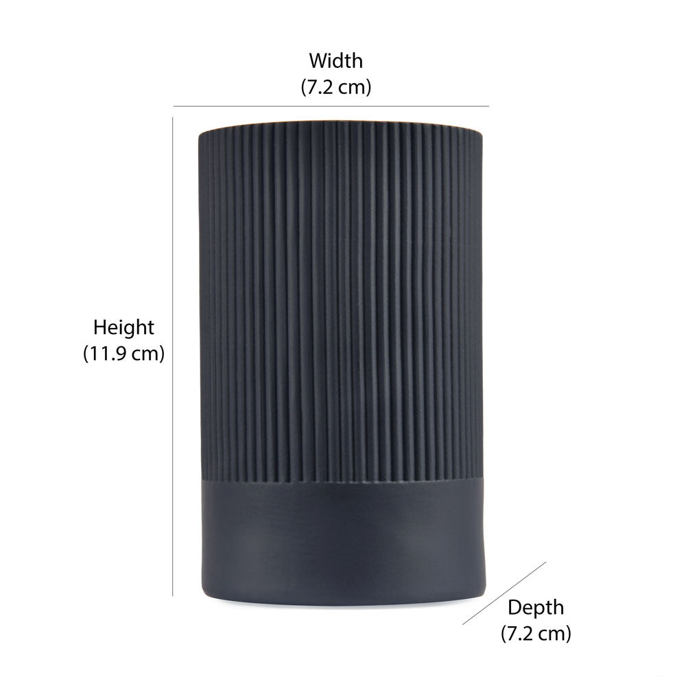 Fluted Design Polyresin Tumbler (250 ml, Grey)