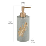 Leaf Design Polyresin & Plastic Liquid Soap Dispenser (300 ml, Grey)