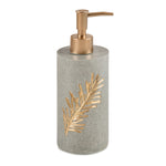 Leaf Design Polyresin & Plastic Liquid Soap Dispenser (300 ml, Grey)