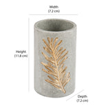 Leaf Design Polyresin Tumbler (250 ml, Grey)