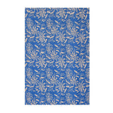 Floral Polyester Single Bedsheet with 1 Pillow Cover (Blue)