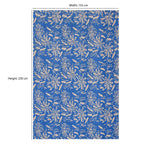 Floral Polyester Single Bedsheet with 1 Pillow Cover (Blue)