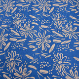 Floral Polyester Double Bedsheet with 2 Pillow Covers (Blue)