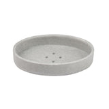 Leaf Design Polyresin Soap Dish (Grey)