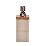 Leather Finish Polyresin & Plastic Liquid Soap Dispenser (300 ml, Cream)