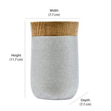 Wooden Finish Polyresin Tumbler (250 ml, Grey)