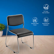 Contract 01 without Arm Visitor Chair (Black)