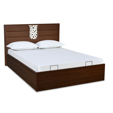 Noir Prime Bed with Semi Hydraulic Storage (Walnut)