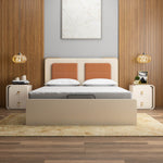 Phoenix Queen Bed with Hydraulic Storage (Beige)