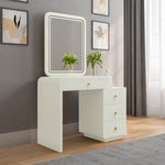 Phoenix Dresser with LED Mirror and Wireless Charging Station (Beige)