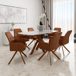 Polaris 6 Seater Dining Set (Brown)