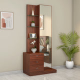 Prime Engineered Wood Dresser with Mirror (Classic Walnut)