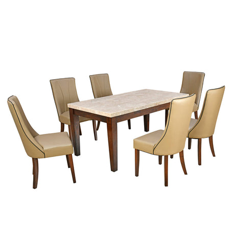 Nilkamal Prince 6 Seater Dining Set (Milan Walnut)