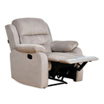 Rosia 1 Seater Manual Recliner Sofa (Light Brown)