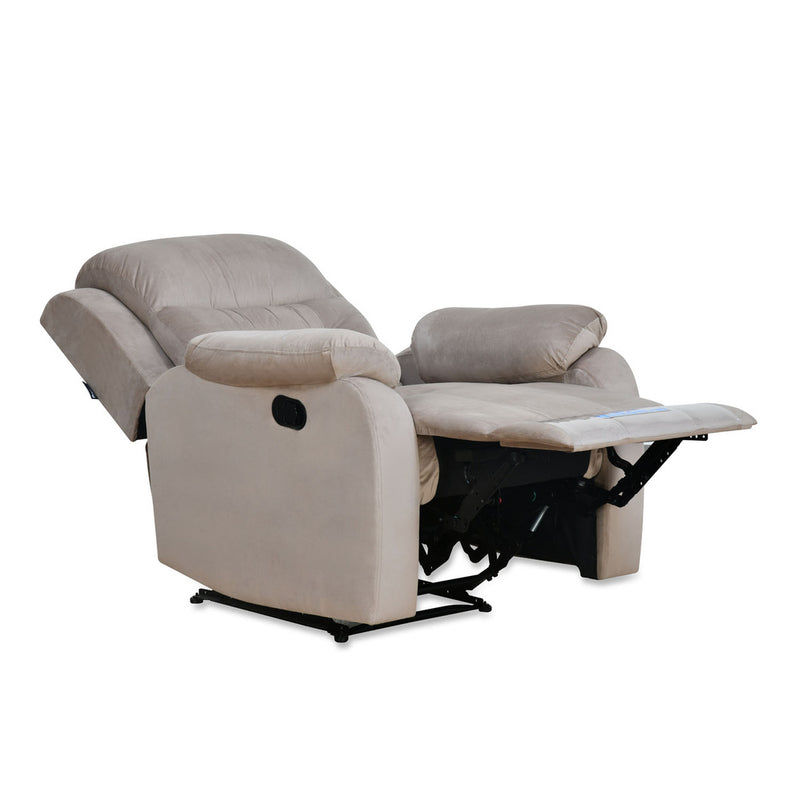 Rosia 1 Seater Manual Recliner Sofa (Light Brown)