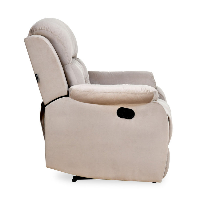 Rosia 1 Seater Manual Recliner Sofa (Light Brown)