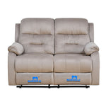 Rosia 2 Seater Manual Recliner Sofa (Light Brown)