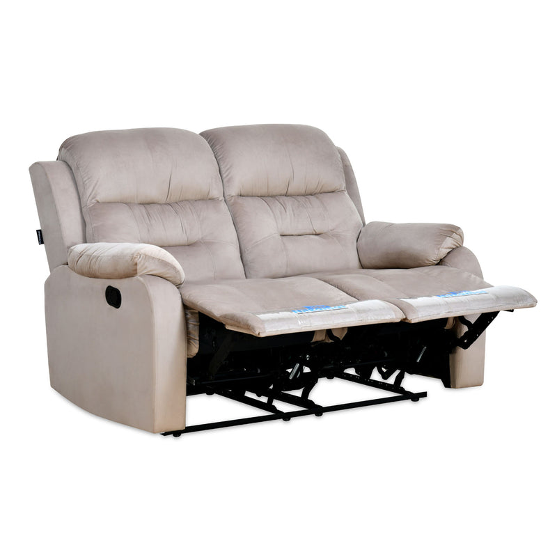 Rosia 2 Seater Manual Recliner Sofa (Light Brown)