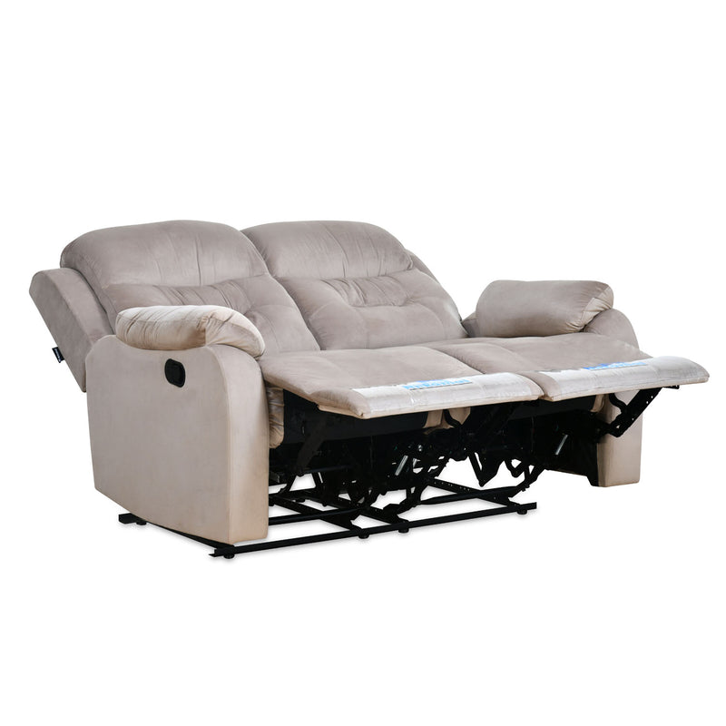 Nilkamal Rosia 2 Seater Manual Recliner Sofa (Light Brown)