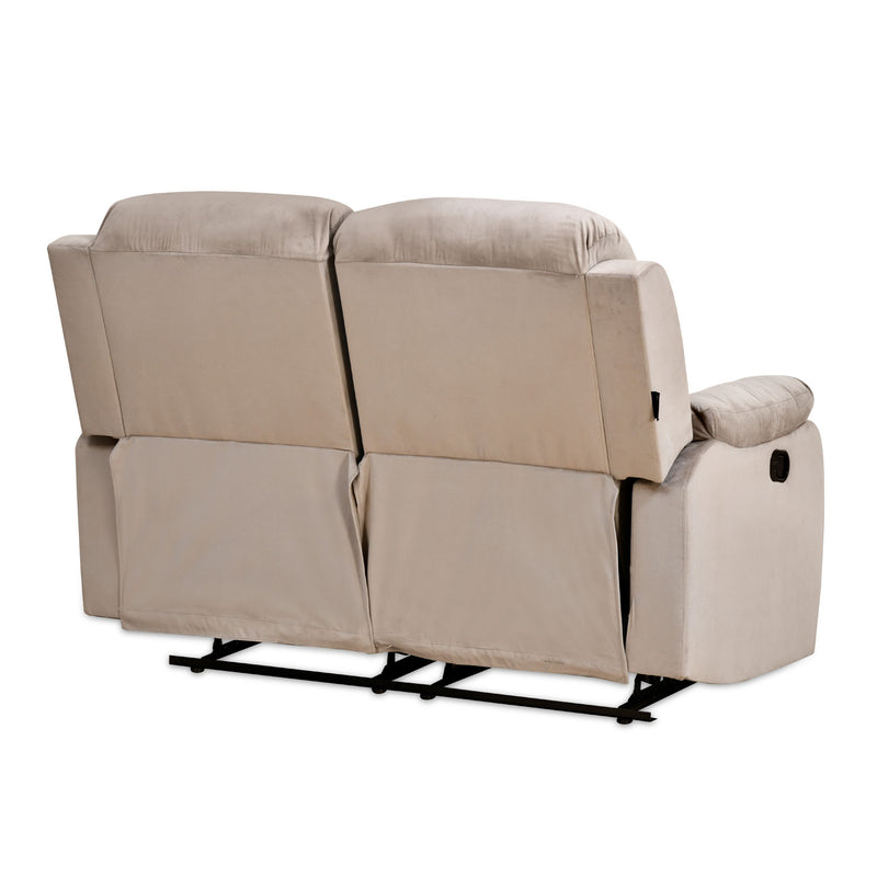 Nilkamal Rosia 2 Seater Manual Recliner Sofa (Light Brown)