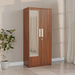 Rova 2 Door Wardrobe with Mirror (Walnut)