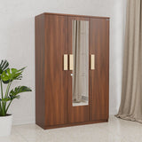 Nilkamal Rova 3 Door Wardrobe with Mirror (Walnut)