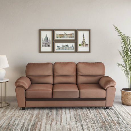 Rebecca Fabric 3 Seater Sofa (Brown)