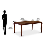 Steak 6 Seater Dining Table (Brown)