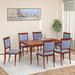 Steak 6 Seater Dining Set (Brown)