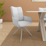 Titania Auto-Return Swivel Dining Chair (Ivory)