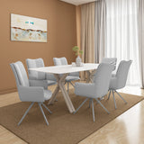 Titania 6 Seater Dining Set (Ivory)