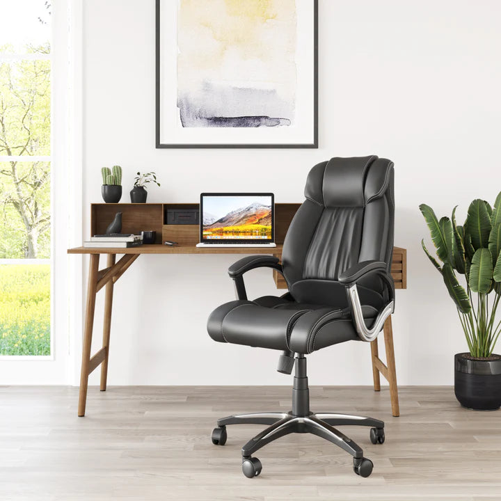 Trenvi High Back Office Chair (Black/Black)